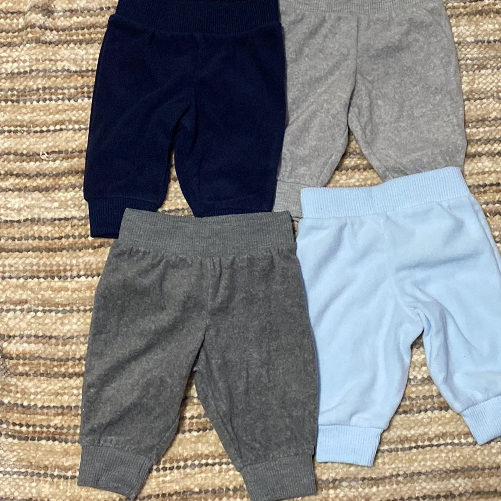 Simple Joys by Carters Baby Boy Fleece Pull On Pants Variety Bundle 4 Pack 0-3 m